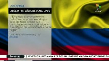 Colombia: comunidad del Catatumbo aboga por el diálogo para la paz