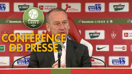 Conférence de presse Stade Brestois 29 - Clermont Foot (1-0) : Jean-Marc FURLAN (BREST) - Pascal GASTIEN (CF63) - 2017/2018