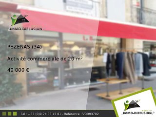 Activité commerciale A vendre Pezenas 20m2 - Centre ville