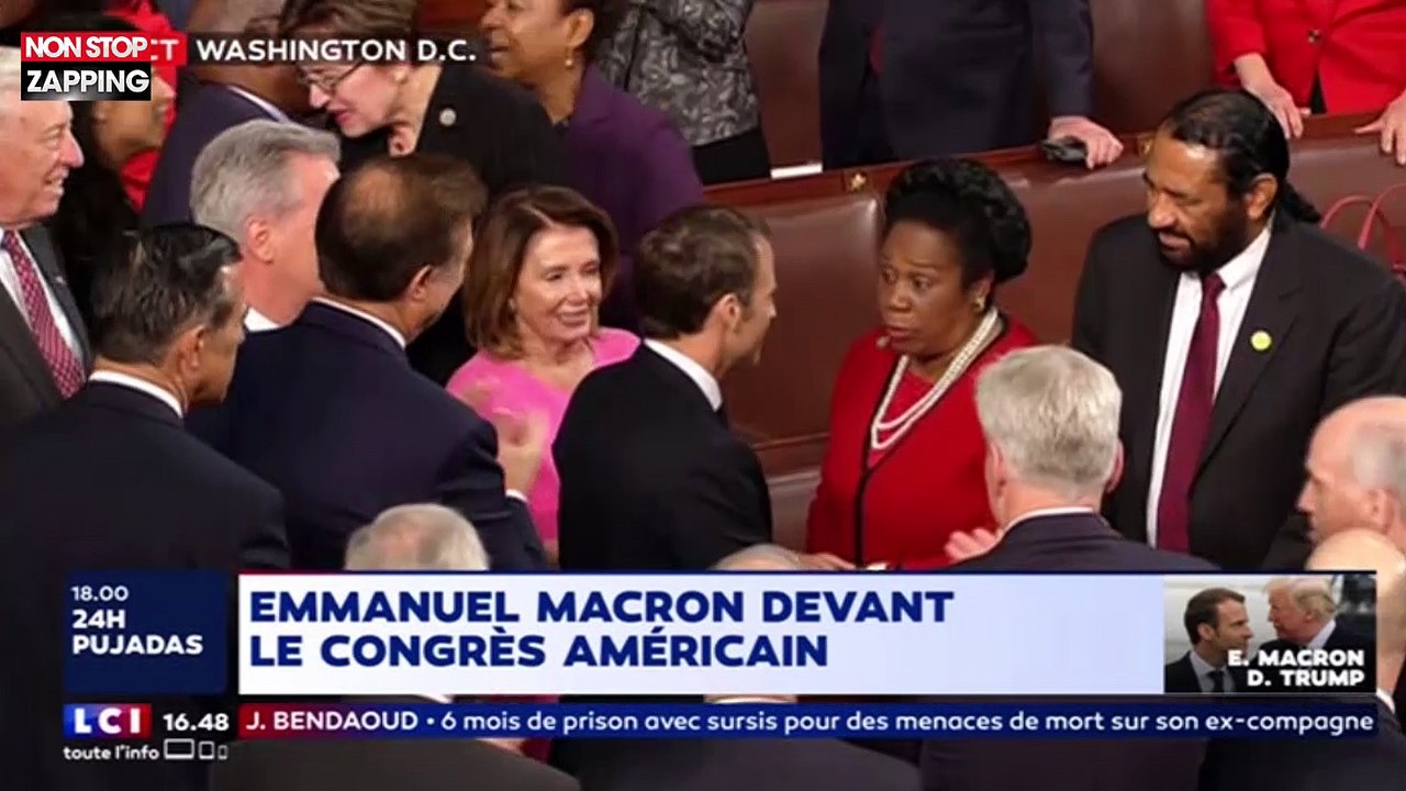 Emmanuel Macron accueilli par une standing ovation au Congrès américain (Vidéo)