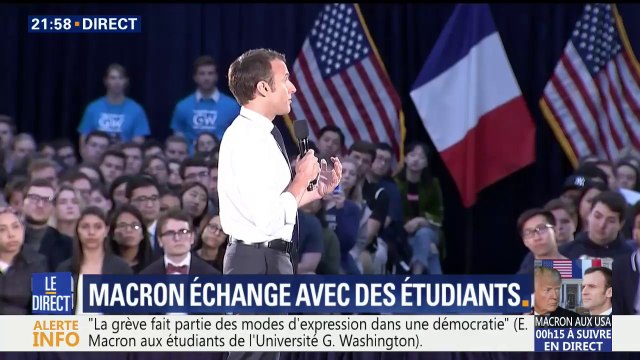 Macron aux étudiants américains: La grève fait partie des modes d'expression dans une démocratie