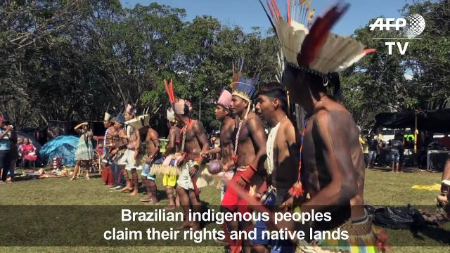Native peoples set up protest camp in Brasilia over land rights