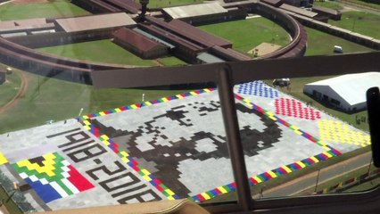 Giant Mandela blanket portrait on display in South Africa