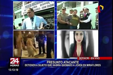 Miraflores: abogado de sujeto acusado de prender fuego a mujer se presenta en Depincri