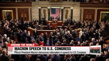 Macron denounces nationalism in speech to U.S. Congress