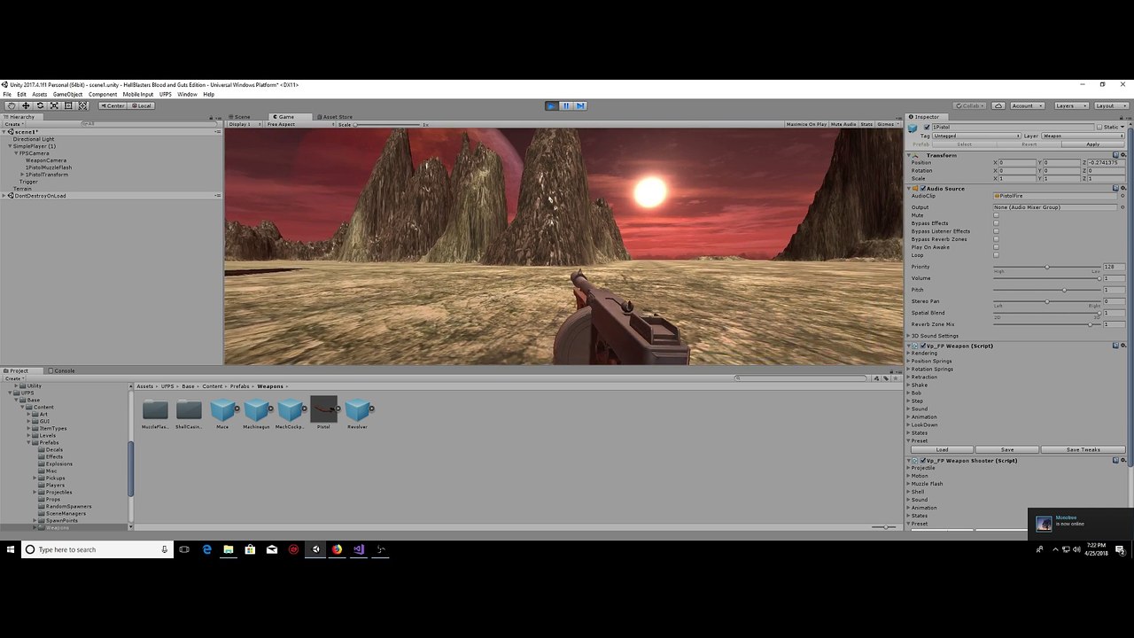 HellBlasters test map (showing fps controller)
