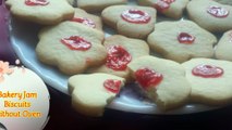 BAKERY JAM BISCUITS WITHOUT OVEN RECIPE - EASY AND QUICK BAKERY BISCUITS RECIPE