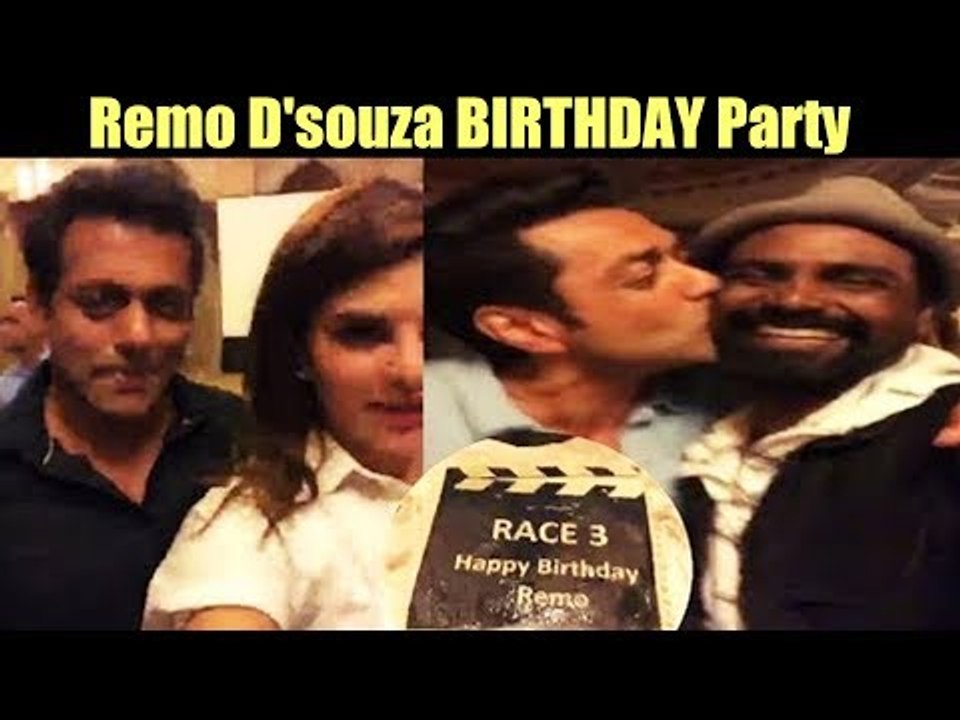 वीडियो - रेमो डिसूज़ा का जन्मदिन का हुआ शानदार जश्न | सलमान और रेस 3 टीम संग