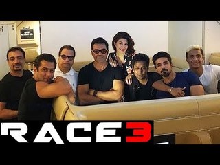 रेस 3 की हुई शूटिंग ख़तम की सबने पार्टी  | सलमान खान | बॉबी देओल