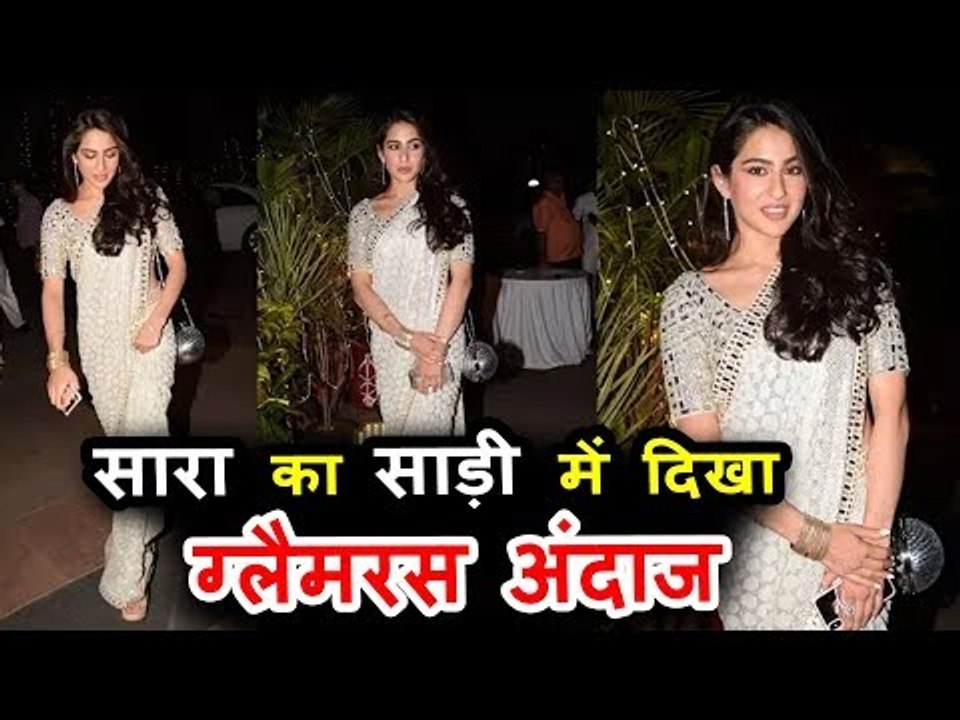 सारा अली खान पहुंची डिजाइनर संदीप खोसला की भतीजी 'सौदामिनी' के शादी के रिसेप्शन पर