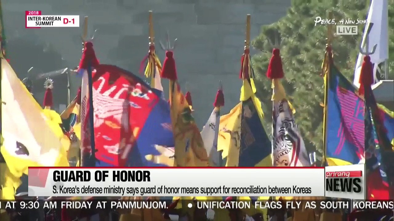 N. Korean leader Kim Jong-un to receive guard of honor from S. Korea's armed forces