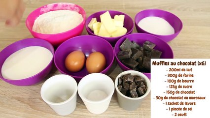 RECETTE MUFFINS AU CHOCOLAT - FACILE ET RAPIDE •♡