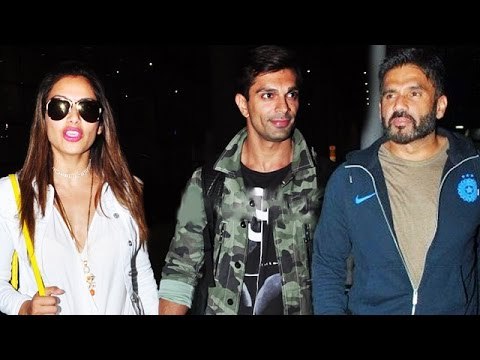 Bipasha Basu, Karan Singh Grover, Suniel Shetty | Airport Spotting 01st July 2016