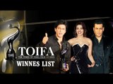 2016 TOIFA WINNERS - Salman Khan (Bajrangi Bhaijaan), Deepika Padukone (Bajirao Mastani)