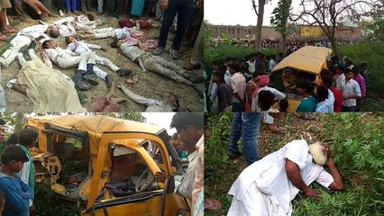 कुशीनगर: ट्रेन और स्कूल वैन की टक्कर में 11 बच्चों की मौत