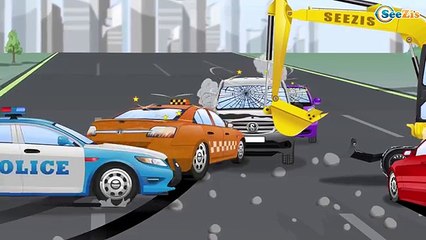 La Super Patrouille: camion de pompier et voiture de police, la Petite Voiture de Course à