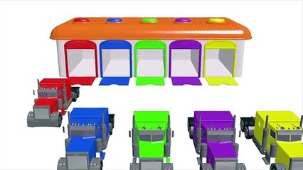 BIG TRUCK COLORS FOR CHILDREN! Learning Educational Video! Learn Vechicles! Kids Nursery Rhymes