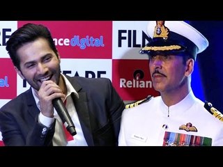 Varun Dhawan EXTOL Akshay Kumar At Filmfare Cover Launch