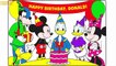 Mickey Mouse Clubhouse Happy Birthday Donald Learn Colors with Coloring Pages For Kids