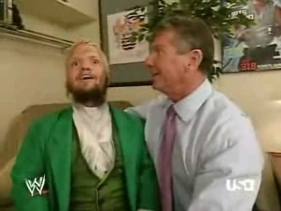 Raw 3 12 07 Vince Mcmahon & Hornswoggle backstage video Dailymotion