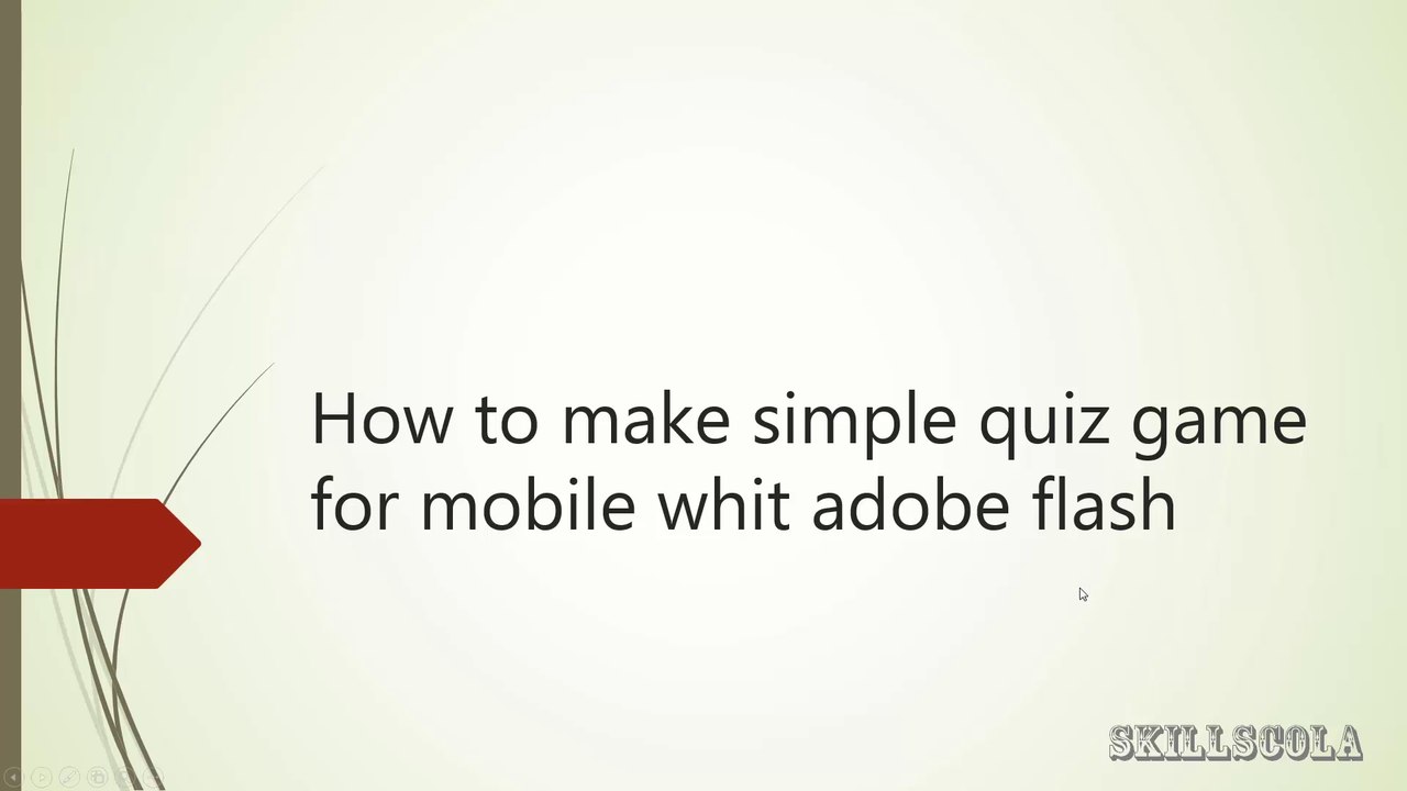 how to make quiz game for mobile whit Adobe flash