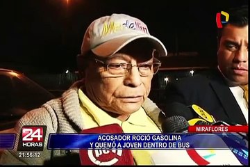 Acosador sería quien quemó a joven en un bus en Miraflores