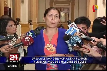 Letona denuncia a Kenji y le exige 3 millones de soles de reparación civil