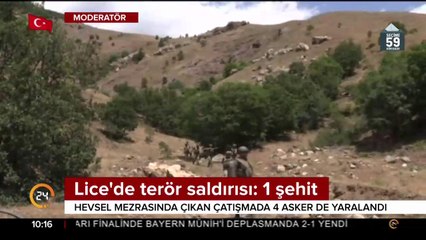 Diyarbakır Lice'de terör örgütü PKK ile çıkan çatışmada 1 şehit verdik