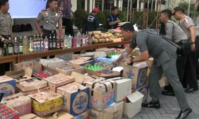 Polisi Sita Ribuan Miras Oplosan dan Narkoba di Sidoarjo
