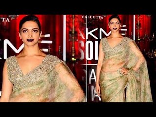 Deepika Padukone At The Sabyasachi Show At Lakme Fashion Show 2016