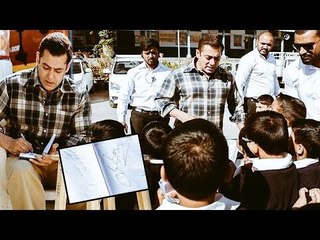 Salman Khan Signs Autographs For School Childrens In Manali | Tubelight