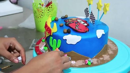 Cara Membuat Kue Ulang Tahun yang Mudah - Easy Simple ! How to Make Birthday Cake Cars Mcqueen