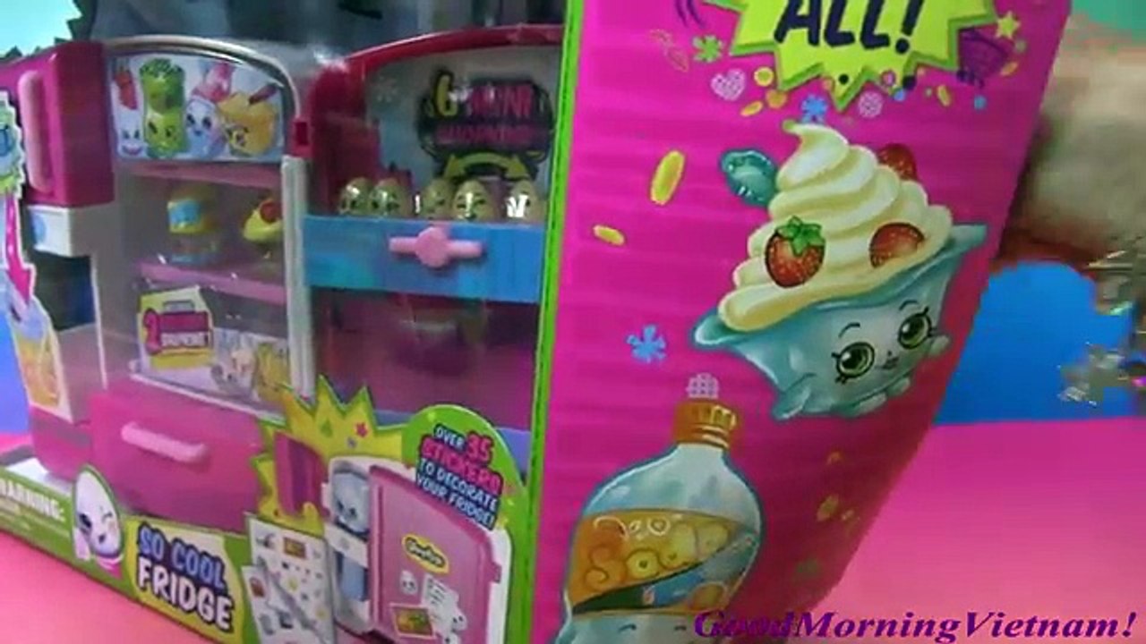 Shopkins Tủ Lạnh Mới new (Chị Bí Đỏ) New Shopkins So Cool Fridge With 6 Mini