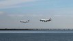 Spectacular Parallel Landing at San Francisco Int´l Airport