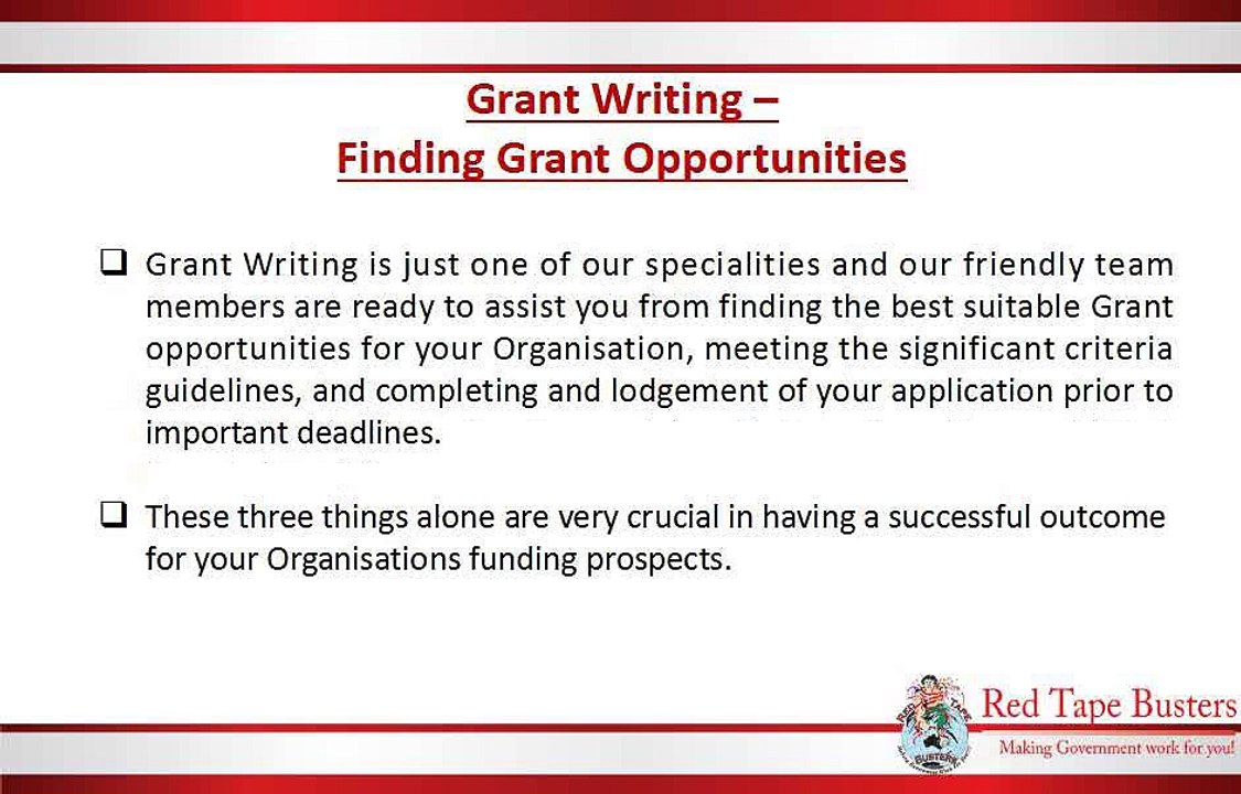 Grant Writing - Finding Grant Opportunities