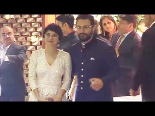 Aamir Khan With Wife Kiran Rao At Ambani Wedding Bash 2016