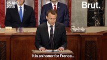 Les 48 minutes de discours d'Emmanuel Macron devant le Congrès américain