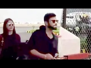 Virat & Anushka Sharma At Airport To Celebrate Virat Kohli's Birthday 2016