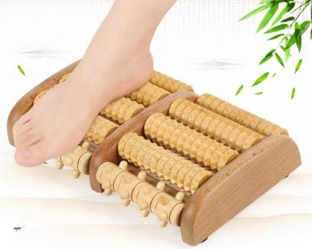 AINICS WR2 eco-friendly Wooden foot roller massager