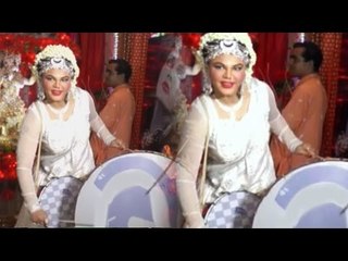 Rakhi Sawant PLAYS DHOL At Ganpati Celebration 2016