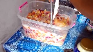 Making Filipino Fruit Salad - A Favorite Dessert in the Philippines