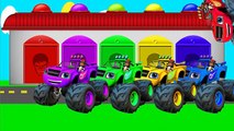 Learn Colors with Blaze Monster Truck!!! Video for kids and toddlers! Nursery Rhymes !