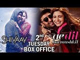 Shivaay V/s Ae Dil Hai Mushkil | 2nd Tuesday Box Office Collection