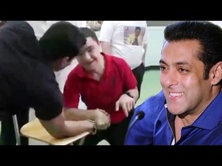 Salman Khan Does Arm Wrestling With A Special Kids