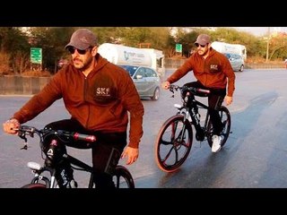 Salman Khan Rides Being Human Cycle On The Streets Of Mumbai !