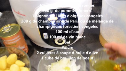 POMMES DE TERRE CHAMPIGNONS au cookeo