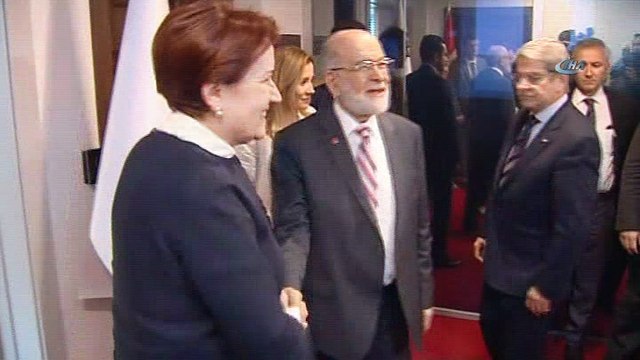 İYİ Parti Genel Başkanı Akşener ve Saadet Partisi Genel Başkanı Karamollaoğlu görüşme gerçekleştirdi