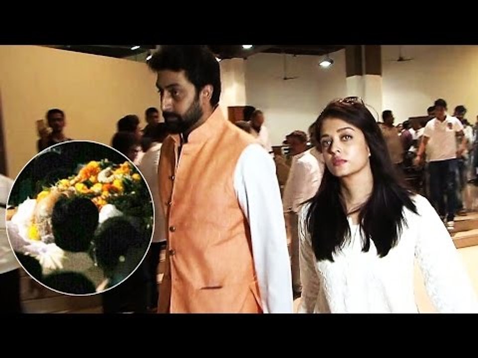 Abhishek Bachchan & Aishwariya Rai  At Father Krishnaraj Rai’s Funeral