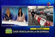 Miraflores: caos vehicular en la Vía Expresa por construcción de nuevos puentes