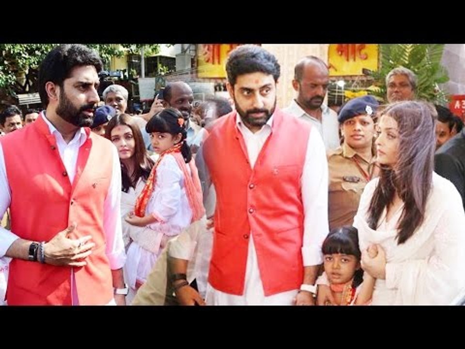 Aishwarya Rai & Abhishek Bachchan Visit Siddhivinayak Temple On WEDDING ANNIVERSARY